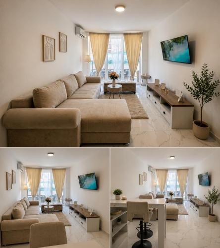 Moderno uređen i komforan enterijer apartmana Wolf na Srebrnom jezeru u Srbiji